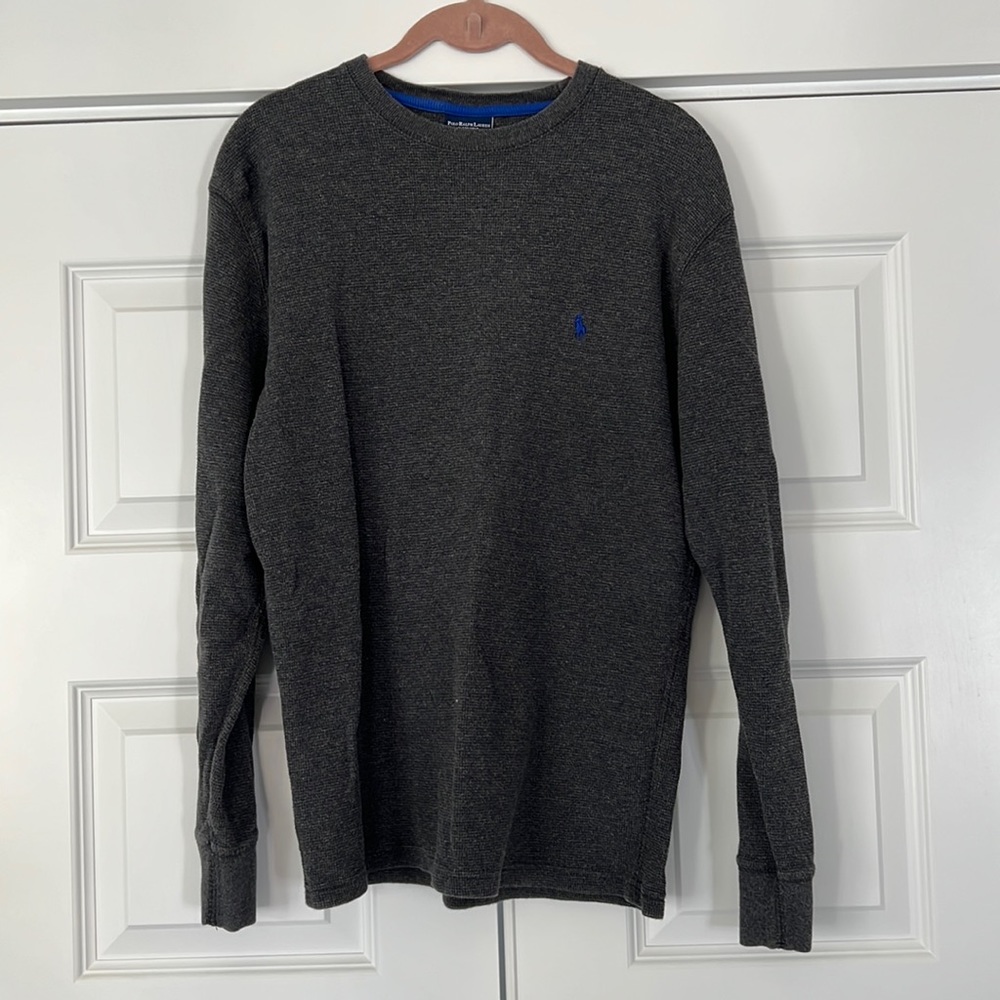 Mens polo thermal long sleeve